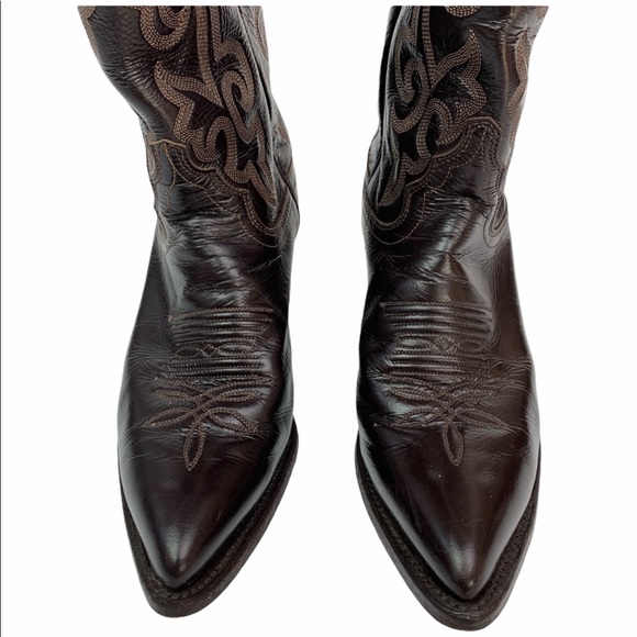 JUSTIN Mens Gabriel Cowboy Western Leather Boots Size 6.5 - Picture 8 of 15